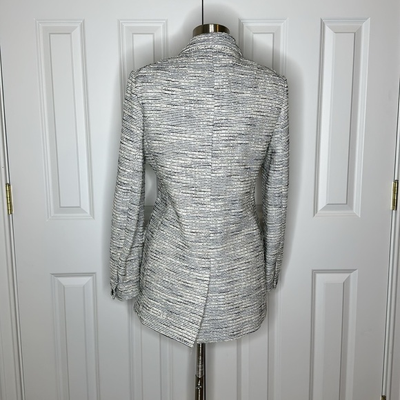 Rag & Bone Ames Deconstructed Tweed Cotton Blazer in Black and White Sz6 - Picture 8 of 11
